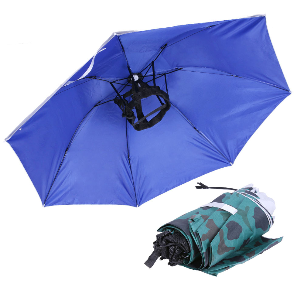 Golf Umbrella - Katlanabilir Şapkalı Şemsiye, Yağmur Geçirmez Golf