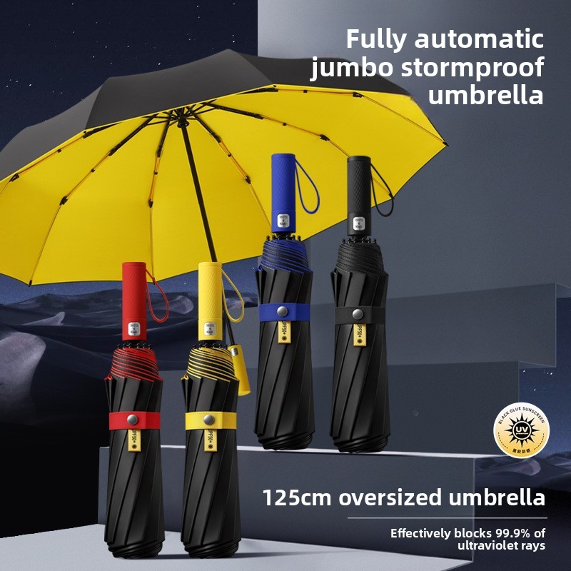 Golf Umbrella Large - 125CM Üç Katlı Çift Katmanlı Çift