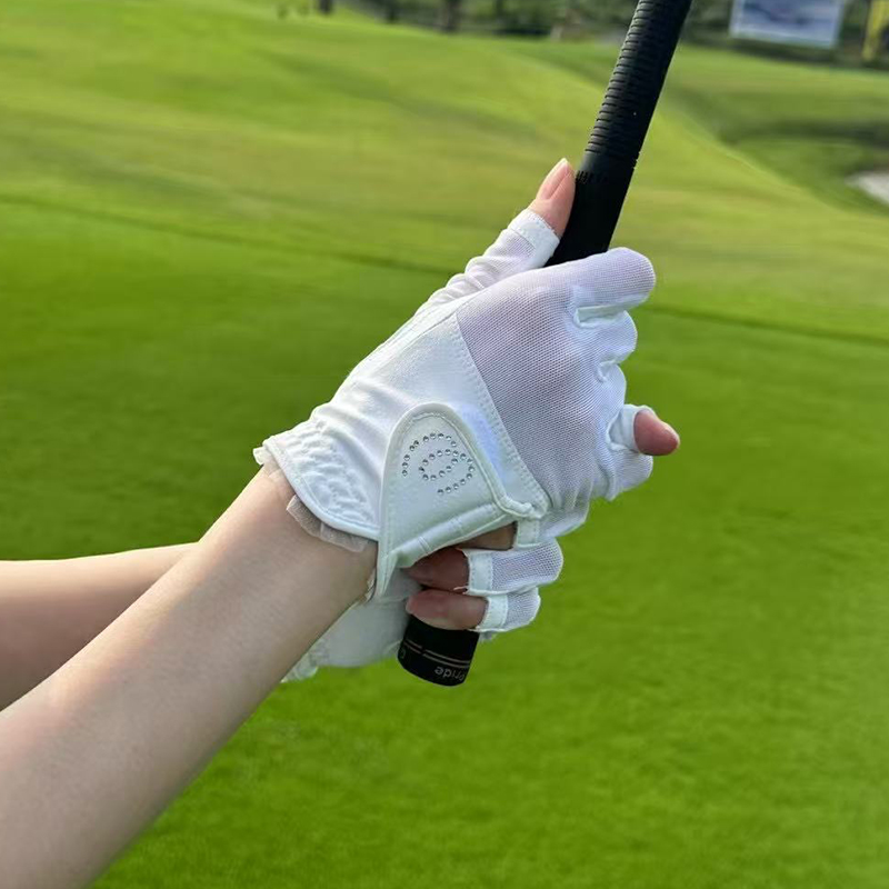 Golf Gloves - Açık Parmaklı Kadın Golf Eldivenleri, Kaymaz
